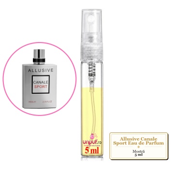 Mostra Fiola Din Parfumul Fragrance World Allusive Canale Sport Eau De Parfum, Decant Sticla Cu Pulverizator