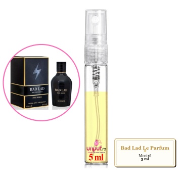 Mostra fiola din Parfumul Fragrance World Bad Lad Le Parfum, decant sticla cu pulverizator - Img 3