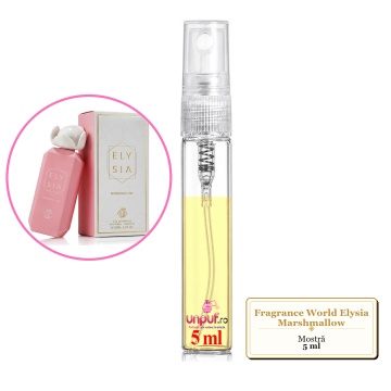 Mostra fiola din Parfumul Fragrance World Elysia Marshmallow, decant sticla cu pulverizator - Img 4