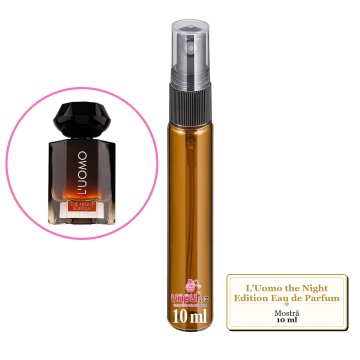 Mostra fiola din Parfumul Fragrance World L'Uomo the Night Edition Eau de Parfum, decant sticla cu pulverizator - Img 4