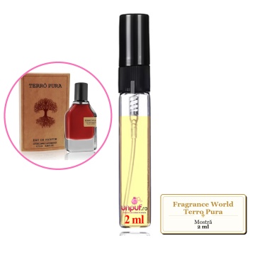 Mostra fiola din Parfumul Fragrance World Terro Pura, decant sticla cu pulverizator - Img 2