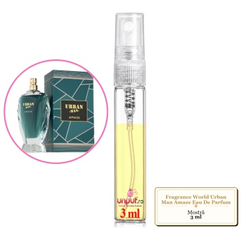 Mostra fiola din Parfumul Fragrance World Urban Man Amaze Eau De Parfum, decant sticla cu pulverizator