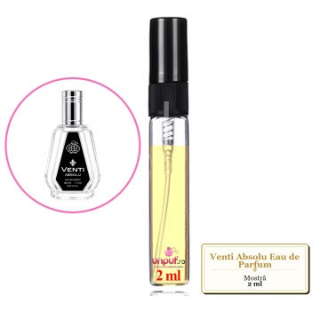 Mostra fiola din Parfumul Fragrance World Venti Absolu Eau de Parfum, decant sticla cu pulverizator