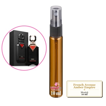 Mostra fiola din Parfumul French Avenue Amber Empire, decant sticla cu pulverizator - Img 1