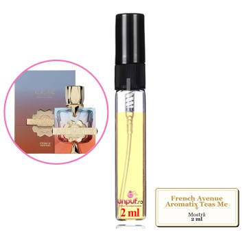 Mostra fiola din Parfumul French Avenue Aromatix Teas Me, decant sticla cu pulverizator