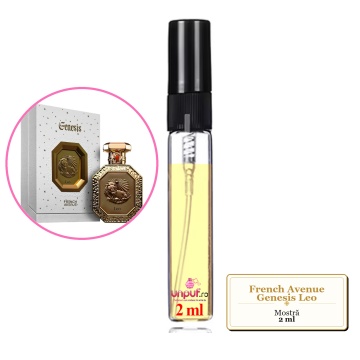 Mostra fiola din Parfumul French Avenue Genesis Leo, decant sticla cu pulverizator