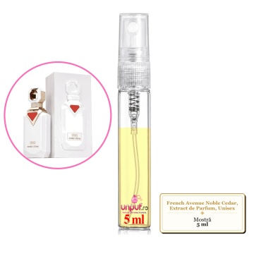 Mostra fiola din Parfumul French Avenue Noble Cedar, Extract de Parfum, Unisex, decant sticla cu pulverizator - Img 2