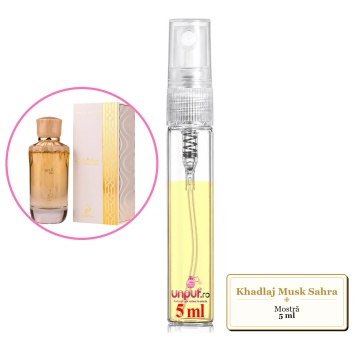 Mostra fiola din Parfumul Khadlaj Musk Sahra, decant sticla cu pulverizator - Img 4