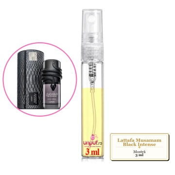 Mostra fiola din Parfumul Lattafa Musamam Black Intense, decant sticla cu pulverizator - Img 2