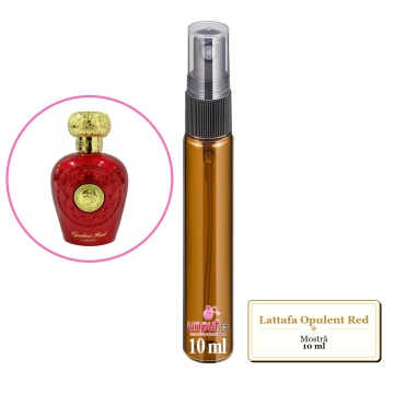 Mostra fiola din Parfumul Lattafa Opulent Red, decant sticla cu pulverizator