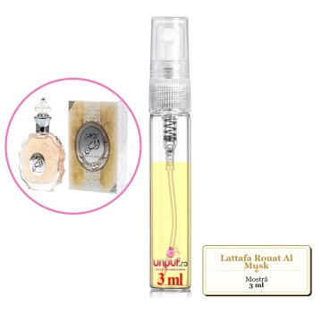 Mostra fiola din Parfumul Lattafa Rouat Al Musk, decant sticla cu pulverizator - Img 2