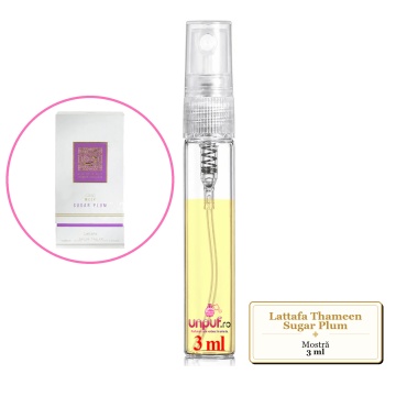 Mostra fiola din Parfumul Lattafa Thameen Sugar Plum, decant sticla cu pulverizator - Img 3