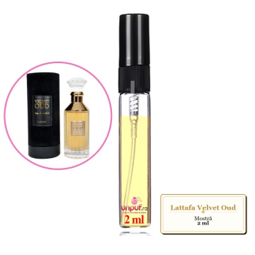 Mostra fiola din Parfumul Lattafa Velvet Oud, decant sticla cu pulverizator - Img 2
