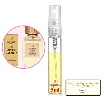 Mostra fiola din Parfumul Lorinna Paris Ambre Narguile, decant sticla cu pulverizator - Img 3