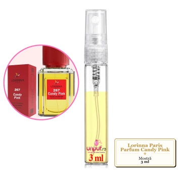 Mostra fiola din Parfumul Lorinna Paris Candy Pink, decant sticla cu pulverizator - Img 2