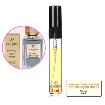 Mostra fiola din Parfumul Lorinna Paris National Scent Intens, decant sticla cu pulverizator