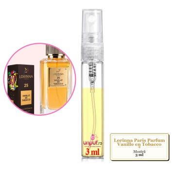 Mostra fiola din Parfumul Lorinna Paris Vanille en Tobacco, decant sticla cu pulverizator - Img 2