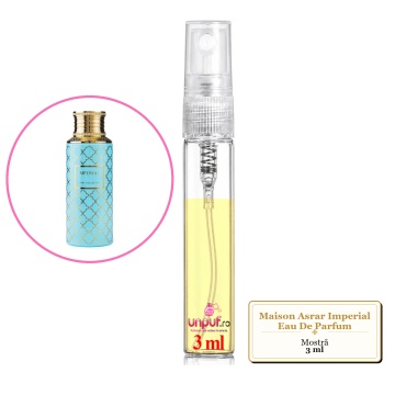 Mostra fiola din Parfumul Maison Asrar Imperial Eau De Parfum, decant sticla cu pulverizator