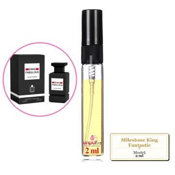 Mostra fiola din Parfumul Milestone King Fantastic, decant sticla cu pulverizator