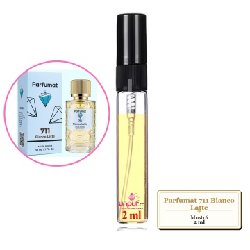 Mostra fiola din Parfumul Parfumat 711 Bianco Latte, decant sticla cu pulverizator