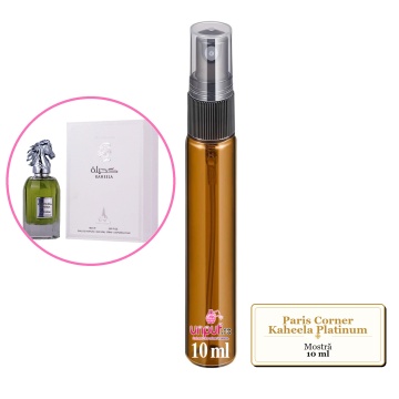 Mostra fiola din Parfumul Paris Corner Kaheela Platinum, decant sticla cu pulverizator