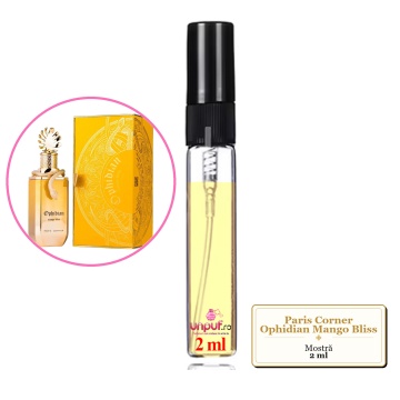 Mostra fiola din Parfumul Paris Corner Ophidian Mango Bliss, decant sticla cu pulverizator