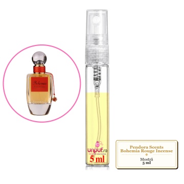 Mostra fiola din Parfumul Pendora Scents Bohemia Rouge Incense, decant sticla cu pulverizator - Img 4