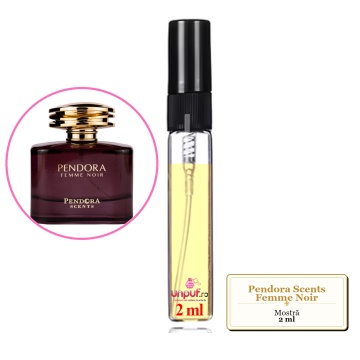 Mostra fiola din Parfumul Pendora Scents Femme Noir, decant sticla cu pulverizator