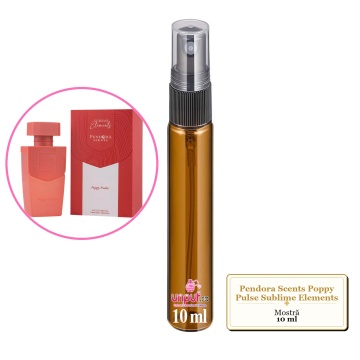 Mostra fiola din Parfumul Pendora Scents Poppy Pulse Sublime Elements, decant sticla cu pulverizator