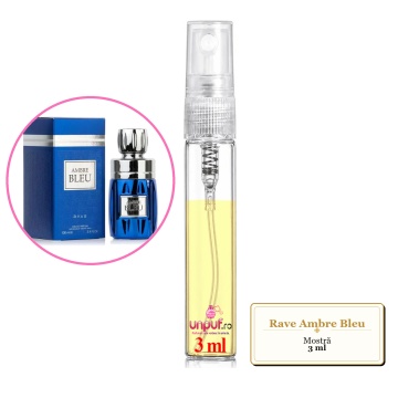 Mostra fiola din Parfumul Rave Ambre Bleu, decant sticla cu pulverizator - Img 3