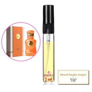Mostra fiola din Parfumul Rimal Smoky Jasper, decant sticla cu pulverizator