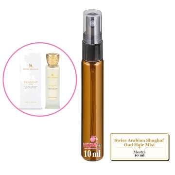 Mostra Fiola Din Parfumul Swiss Arabian Shaghaf Oud, Hair Mist, Decant Sticla Cu Pulverizator - Img 4