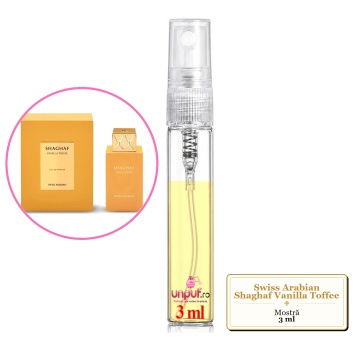 Mostra fiola din Parfumul Swiss Arabian Shaghaf Vanilla Toffee, decant sticla cu pulverizator - Img 3
