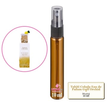 Mostra fiola din Parfumul Tahiti Colada Eau de Pafum Gulf Orchid , decant sticla cu pulverizator