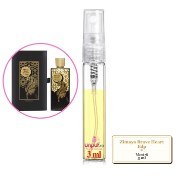 Mostra fiola din Parfumul Zimaya Brave Heart Edp, decant sticla cu pulverizator - Img 3