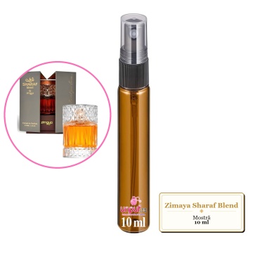 Mostra fiola din Parfumul Zimaya Sharaf Blend, decant sticla cu pulverizator