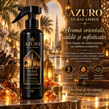 Odorizant Cameră Azuro Dubai Amber Air Freshener – 250 ml - Img 2