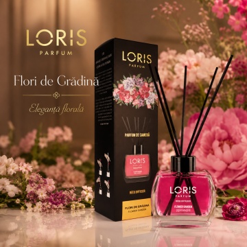 Odorizant de Cameră cu Bețișoare Parfumate Loris Parfum Flori de Grădină, 120 ml, Esență Florală, Miros Plăcut și Persistent - Img 6