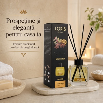 Odorizant de Cameră cu Bețișoare Parfumate Loris Parfum Spirit Italian, 120 ml, Esență Italian Spirit, Miros Elegant și Persistent - Img 3