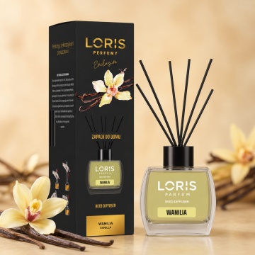 Odorizant de Cameră cu Bețișoare Parfumate Loris Vanilie, 120 ml, Esență Vanilla, Miros Dulce și Persistent