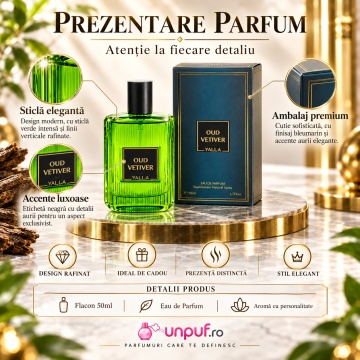 Oud Vetiver, Yalla parfum barbatesc inspirat de Grey Vetiver Tom Ford, EDP,50 ml - Img 3
