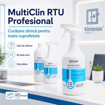 Pachet curatare textile si eliminare mirosuri Klintensiv Professional, KLINOCARPET HF, absorbant mirosuri si odorizant Flowers, 3 x 1 L, 4x Stickere - Img 6