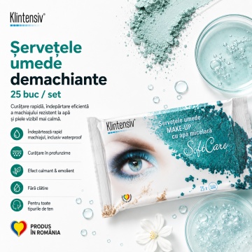 Pachet ingrijire completa Klintensiv, sapun lichid Liliac 500 ml, sapun lichid Iasomie 500 ml, gel de dus Floral Sail 400 ml, sampon Anti-Cadere 400 ml si servetele demachiante 25 buc, 5 produse, 4x Stickere - Img 6