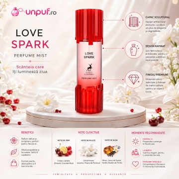 Parfum Alhambra Love Spark Body Mist 250 ml ,arăbesc , Damă - Img 2