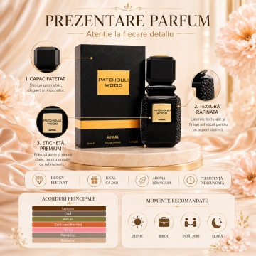 Parfum Arăbesc Ajmal Patchouli Wood 50 ml, Damă, edp - Img 3