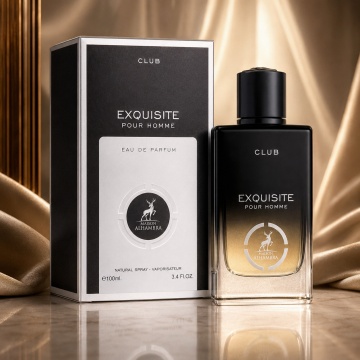 Parfum Arăbesc Alhambra Exquisite Club Maison Alhambra 100 ml, Apă de Parfum Bărbați, Aromă Oriental Modernă, Inspirat Gentleman Society