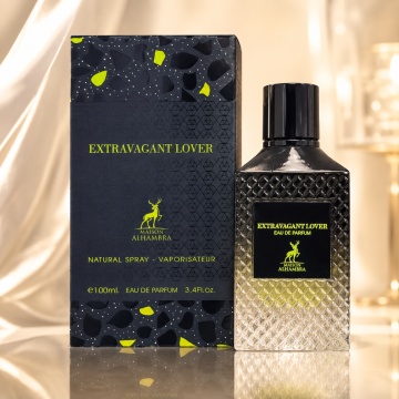 Parfum Arăbesc Alhambra Extravagant Lover Maison Alhambra 100 ml, Apă de Parfum Unisex, Damă și Bărbat, Aromă Oriental Modernă, Inspirat Green Stravaganza