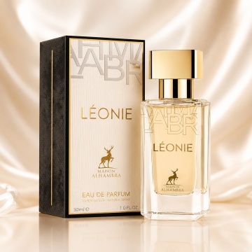 Parfum Arăbesc Alhambra Leonie 30 ml, Apă de Parfum Damă, Maison Alhambra, Inspirat Libre, Aromă Oriental Modernă cu Note Fructate, Bergamotă, Condimente, Iasomie, Trandafir, Note Lemnoase, Cedru, Ambră, Mosc și Vanilie