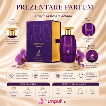 Parfum Arăbesc Alhambra Very Velvet Orchid Maison Alhambra 100 ml, Apă de Parfum Unisex, Damă și Bărbat, Aromă Floral Fructată, Inspirat Very Sexy Orchid - Img 3