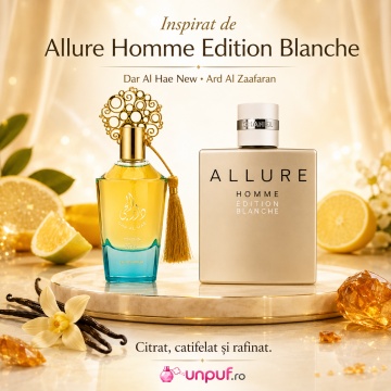 Parfum Arăbesc Ard Al Zaafaran Dar Al Hae New 100 ml, Apă de Parfum Damă, Inspirat Allure Homme Edition Blanche, Aromă Oriental Arabescă cu Bergamotă, Șofran, Trandafir, Oud, Ambră, Mosc și Vanilie - Img 8